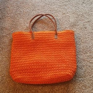 Orange H&M beach bag